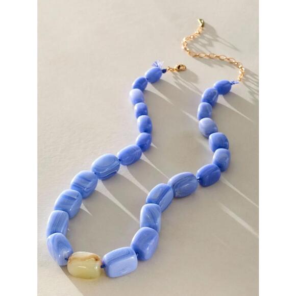 Free People Jewelry - Free People NWT Zephyr Stone Necklace (Blue)